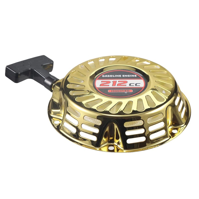 Simachine Mirror Recoil Starter fit for Predator 212cc for Honda GX160 GX200 Hisun 196cc Engine for Coleman B200R/CT200U/KT196 Mini Bike & Go Kart(Gold) - Image 1